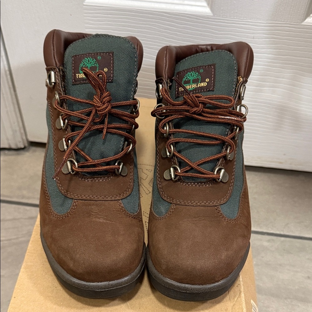 Timberland Brown and Dark Green Boots